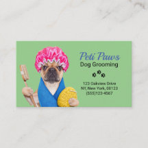 Tarjeta de visita de servicio de cultivo de perros