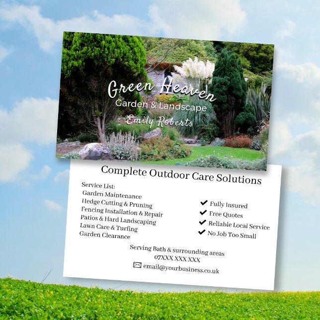 Tarjeta de visita de servicio de jardinería | Prof (Subido por el creador)