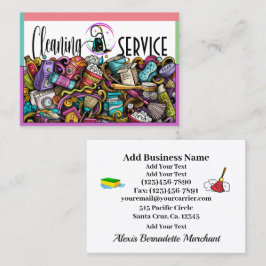 Tarjeta de visita de servicio de limpieza