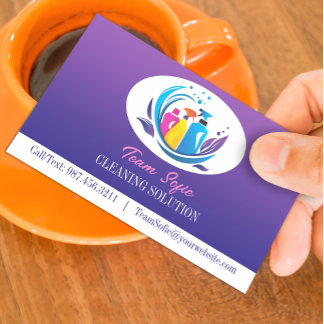 Tarjeta de visita de servicio de limpieza