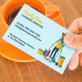 Tarjeta de visita de servicio de limpieza