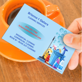 Tarjeta de visita de servicio de limpieza