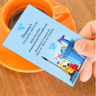 Tarjeta de visita de servicio de limpieza
