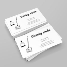 Tarjeta de visita de servicio de limpieza