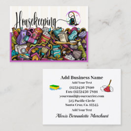 Tarjeta de visita de servicio de limpieza