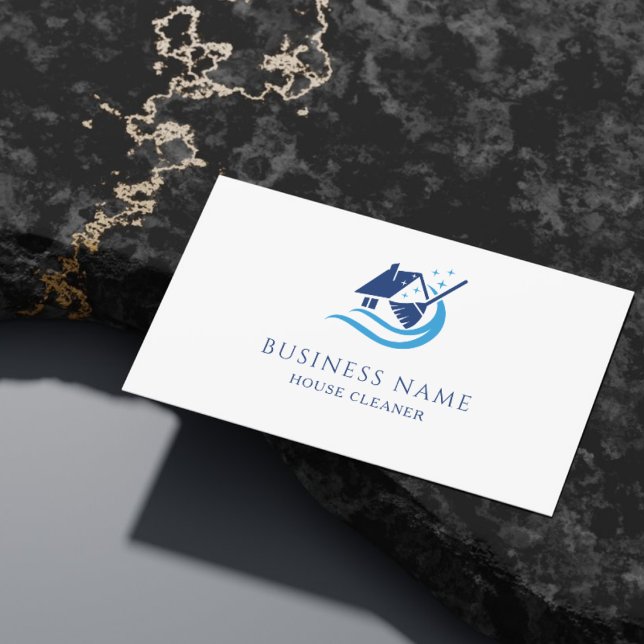 Tarjeta de visita de servicio de limpieza | Minima (Cleaning Service Business Card)