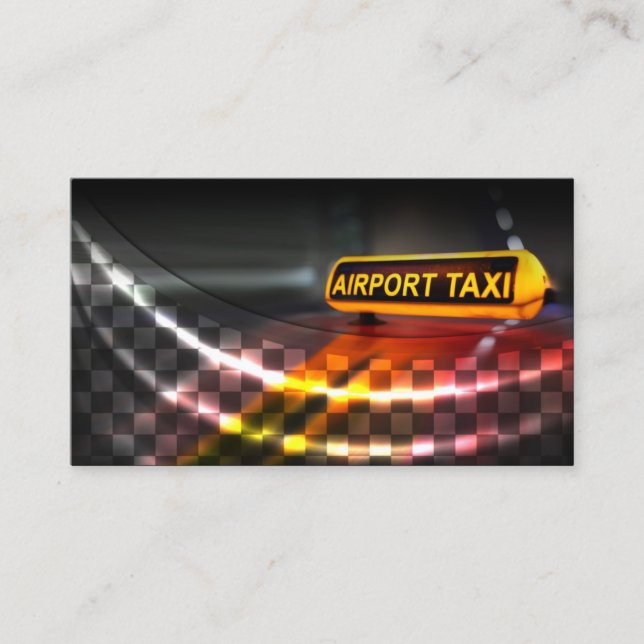 Tarjeta de visita de servicio de taxi del aeropuer (Anverso)