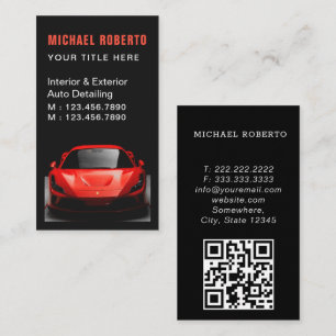Tarjeta de visita de servicios de automóviles de l