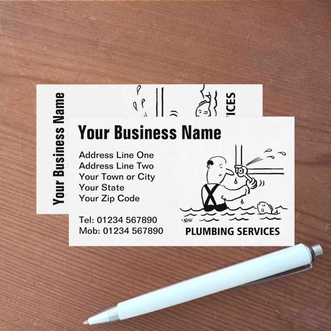 Tarjeta de visita de servicios de fontanería de di (Subido por el creador)