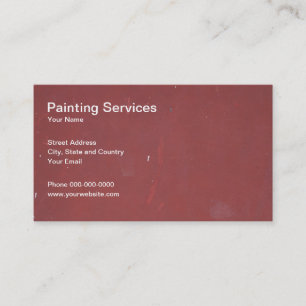 Tarjeta de visita de servicios de la pintura