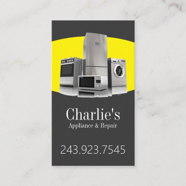 Tarjeta de visita de Servicios de reparación de eq (Anverso)