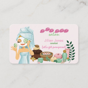 tarjeta de visita de servicios de spa