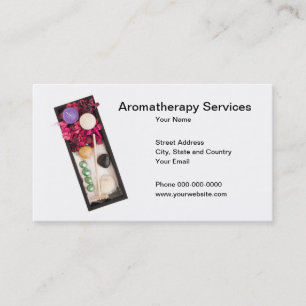 Tarjeta de visita de servicios del Aromatherapy