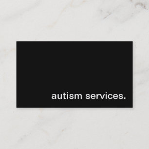 Tarjeta de visita de servicios del autismo