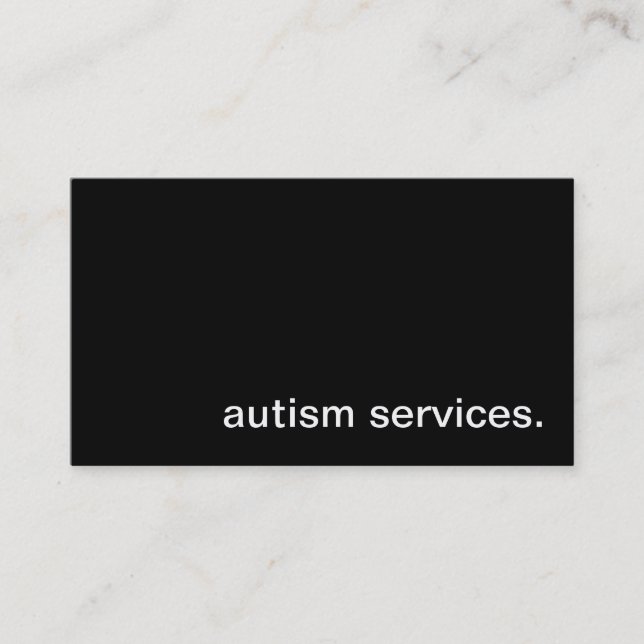 Tarjeta de visita de servicios del autismo (Anverso)