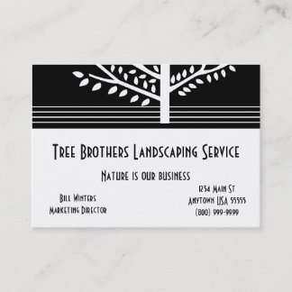 Tarjeta de visita de servicios del paisaje