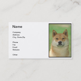 Tarjeta de visita de Shiba Inu