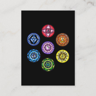 Tarjeta de visita de siete Chakras