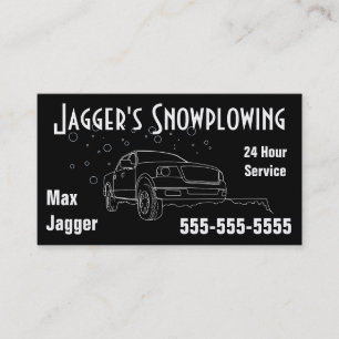 Tarjeta de visita de Snowplowing del oro