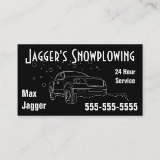 Tarjeta de visita de Snowplowing del oro