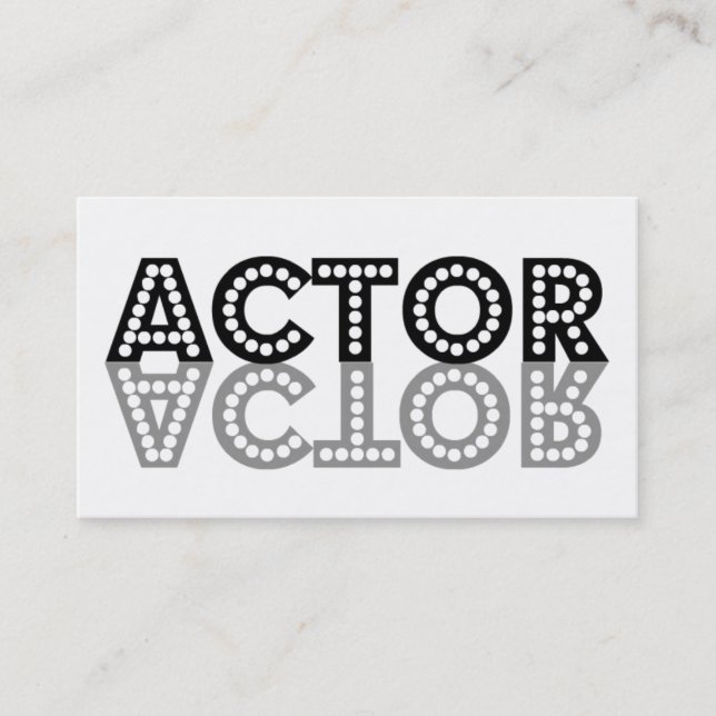 Tarjeta de visita de sombra de actor (Anverso)