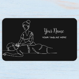 Tarjeta de visita de spa móvil de masaje tailandés