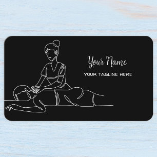 Tarjeta de visita de spa móvil de masaje tailandés