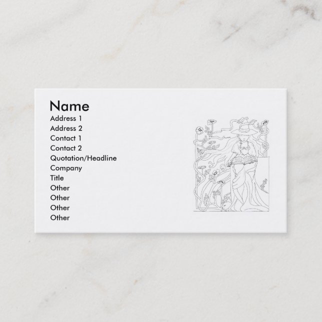 Tarjeta de visita de Spellbook (Anverso)