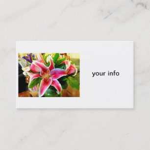 tarjeta de visita de stargazer lily