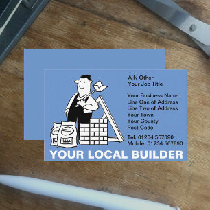 Tarjeta de visita de su empresa constructora local