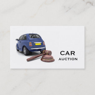 Tarjeta de visita de subasta de coches