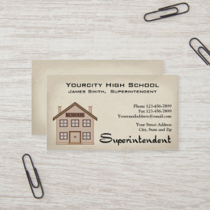 Tarjeta de visita de Superintendente