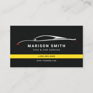 Tarjeta de visita de taxi minimalista moderna