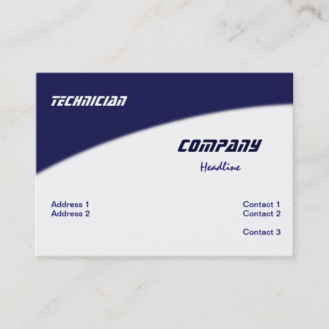 Tarjeta de visita de técnico (Anverso)