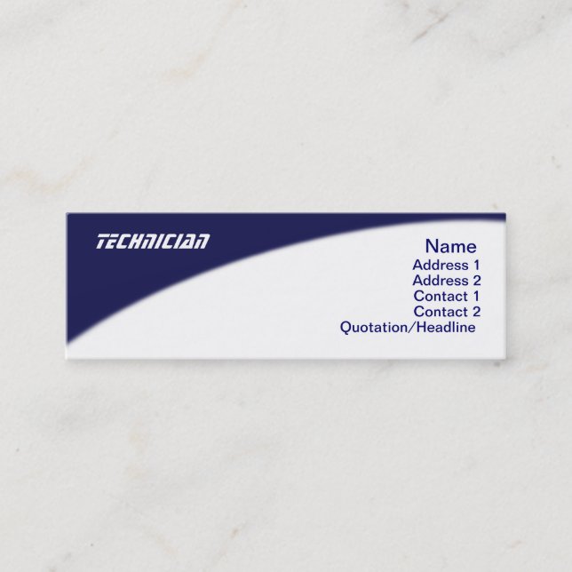 Tarjeta de visita de técnico (Anverso)