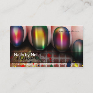 Tarjeta de visita de Técnico de uñas/Artista/Manic