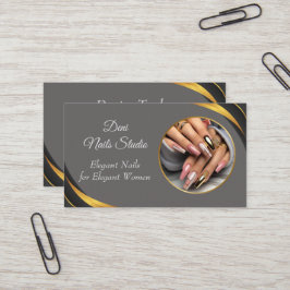 Tarjeta de visita de técnico de uñas - Moda, Des e