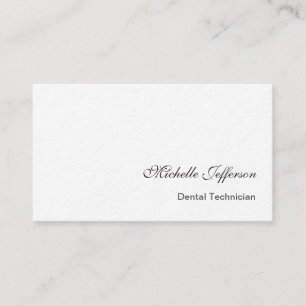Tarjeta de visita de técnico dental blanco ultrade