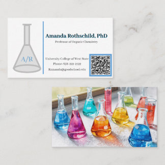 Tarjeta de visita de tema de Química Profesor Quím