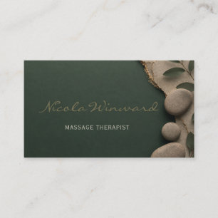 Tarjeta de visita de terapeuta de masaje