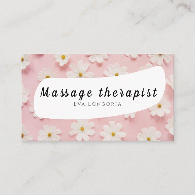 Tarjeta de visita de terapeuta de masajes (Anverso)