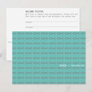 Tarjeta de visita de texto de Jesús Fish