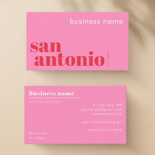 Tarjeta de visita de tienda de empresa de San Anto