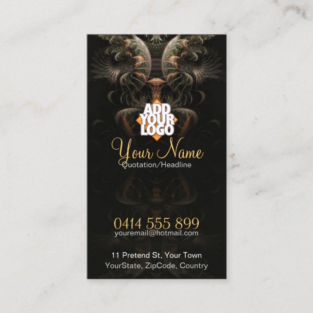 Tarjeta de visita de trama de magia (Anverso)