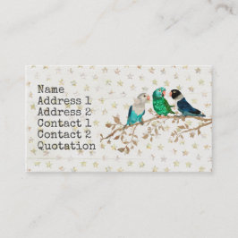 Tarjeta de visita de TRES PEQUEÑA PÁJAROS