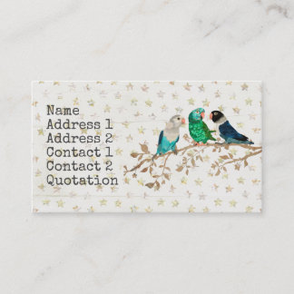 Tarjeta de visita de TRES PEQUEÑA PÁJAROS
