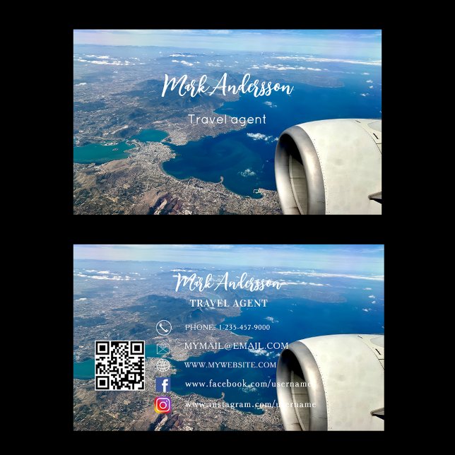 Tarjeta de visita de turismo de vacaciones de agen (Subido por el creador)