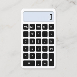 tarjeta de visita de tutor de calculador