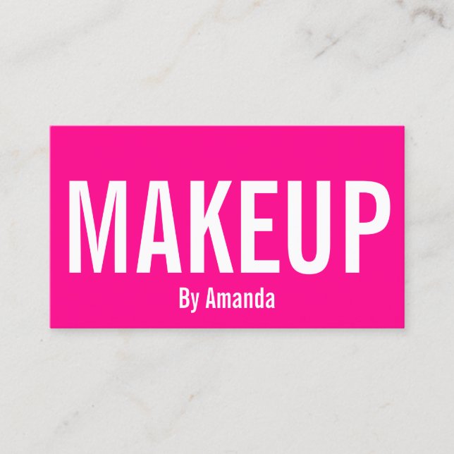 tarjeta de visita de un artista de maquillaje mini (Anverso)