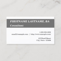 Tarjeta de visita de un consultor elegante y respe